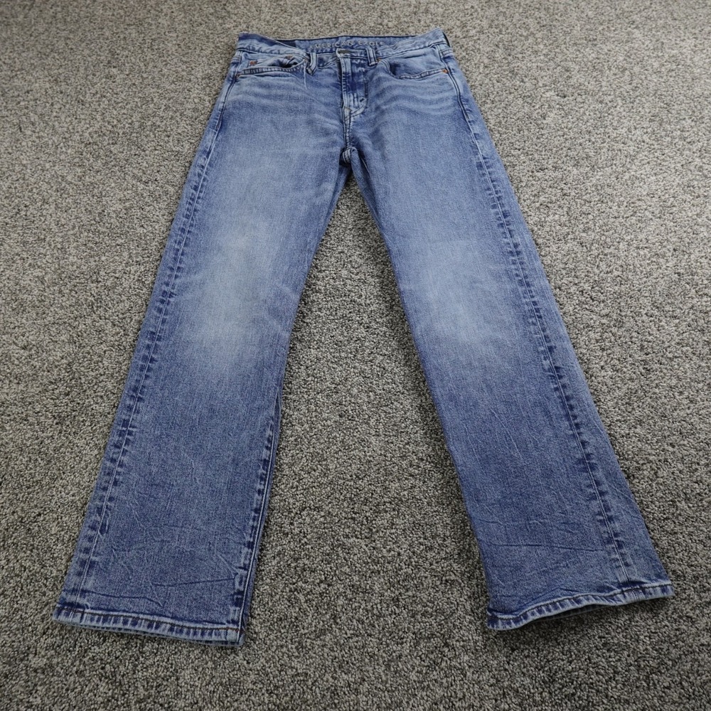 American Eagle Jeans Mens 28X30 Dark Blue Denim Pants Original Boot Flex Stretch